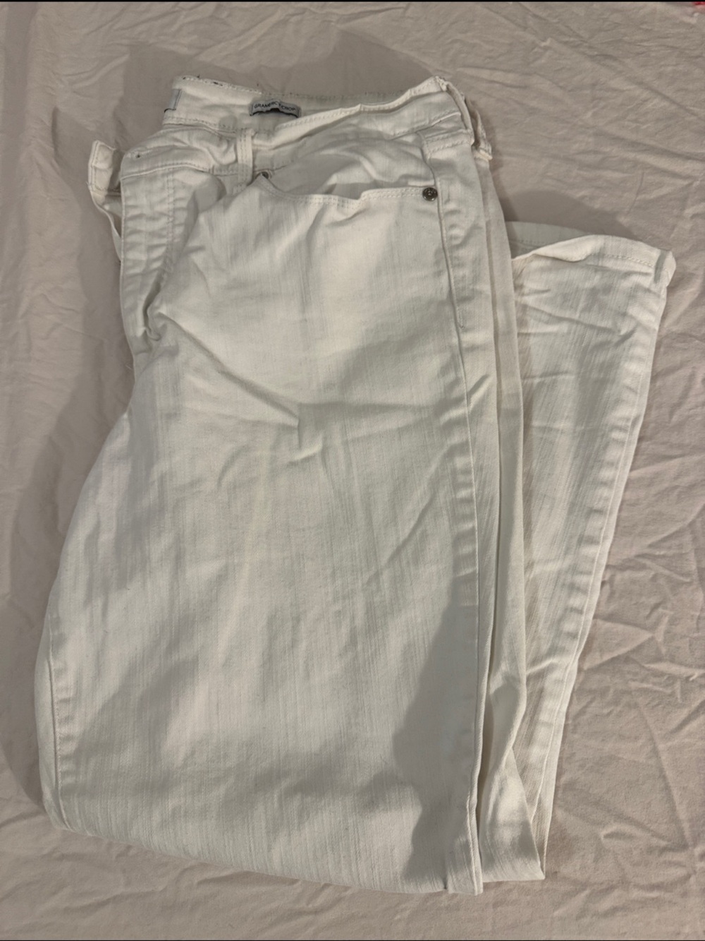 Nine West Gramercy Crop White Cotton Women's Jeans